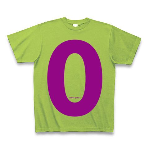 "0" (purple)｜Tシャツ Pure Color Print｜ライム