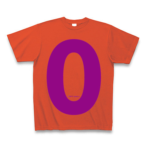 "0" (purple)｜Tシャツ Pure Color Print｜イタリアンレッド