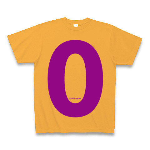 "0" (purple)｜Tシャツ Pure Color Print｜コーラルオレンジ