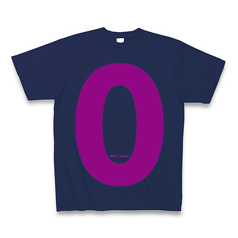 "0" (purple)｜Tシャツ Pure Color Print｜ジャパンブルー