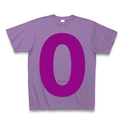 "0" (purple)｜Tシャツ Pure Color Print｜ライトパープル