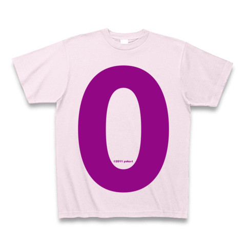 "0" (purple)｜Tシャツ Pure Color Print｜ピーチ