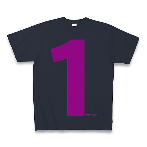 "1" (purple)｜Tシャツ Pure Color Print｜デニム