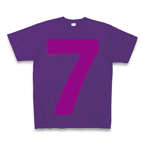 "7" (purple)｜Tシャツ Pure Color Print｜パープル