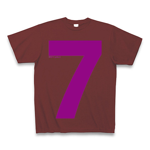 "7" (purple)｜Tシャツ Pure Color Print｜バーガンディ