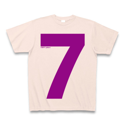 "7" (purple)｜Tシャツ Pure Color Print｜ライトピンク