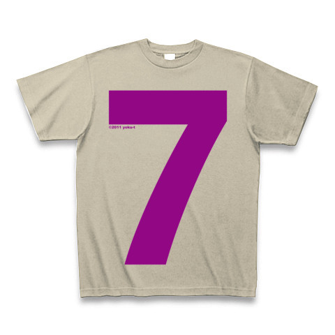 "7" (purple)｜Tシャツ Pure Color Print｜シルバーグレー