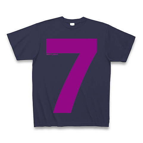 "7" (purple)｜Tシャツ Pure Color Print｜メトロブルー