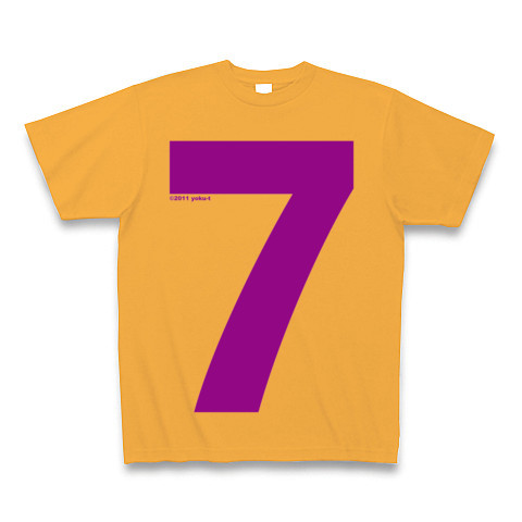 "7" (purple)｜Tシャツ Pure Color Print｜コーラルオレンジ
