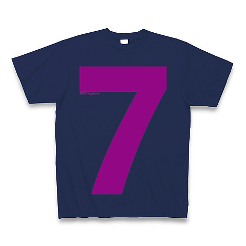 "7" (purple)｜Tシャツ Pure Color Print｜ジャパンブルー