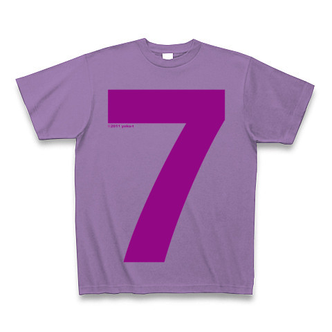 "7" (purple)｜Tシャツ Pure Color Print｜ライトパープル