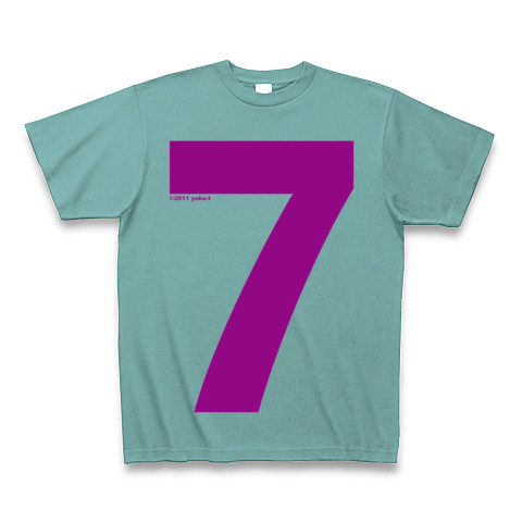 "7" (purple)｜Tシャツ Pure Color Print｜ミント