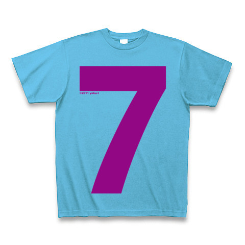 "7" (purple)｜Tシャツ Pure Color Print｜シーブルー