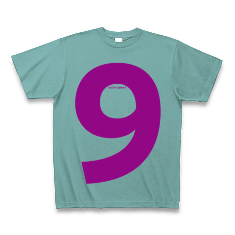 "9" (purple)｜Tシャツ Pure Color Print｜ミント