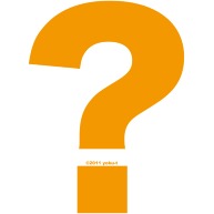 ? - Question (orange)｜Tシャツ Pure Color Print｜ホットピンク