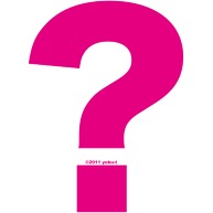 ? - Question (pink)｜Tシャツ Pure Color Print｜ブラック