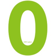 "0" (lime)｜Tシャツ Pure Color Print｜ライトピンク