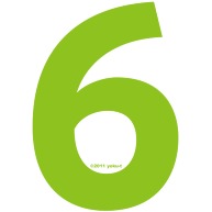 "6" (lime)
