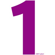 "1" (purple)｜Tシャツ Pure Color Print｜ブライトグリーン
