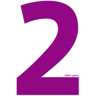 "2" (purple)