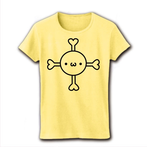 商品詳細 どくろ もにゅ 団マーク ドクロ レディースtシャツ ライトイエロー デザインtシャツ通販clubt 商品詳細 どくろ もにゅ 団マーク ドクロ レディースtシャツ ライトイエロー デザインtシャツ通販clubt