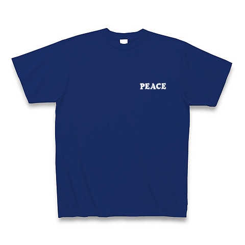 PEACE グッドマーク｜Tシャツ Pure Color Print｜ロイヤルブルー