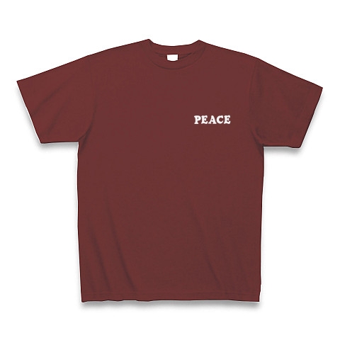 PEACE グッドマーク｜Tシャツ Pure Color Print｜バーガンディ