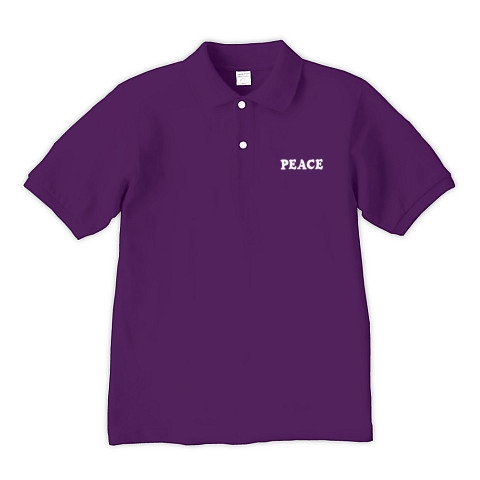 PEACE グッドマーク｜ポロシャツ Pure Color Print｜パープル