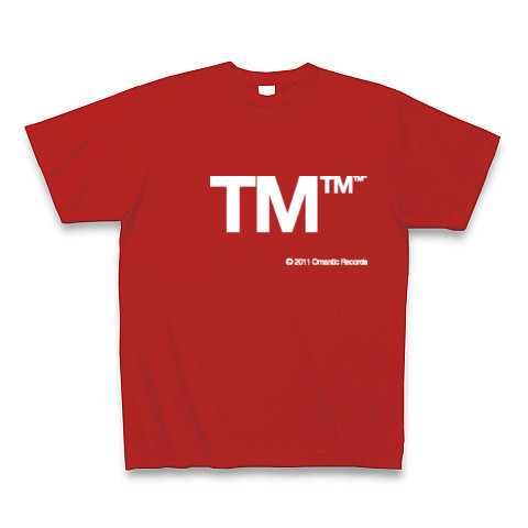 TM (White)｜Tシャツ Pure Color Print｜レッド