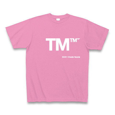 TM (White)｜Tシャツ Pure Color Print｜ピンク