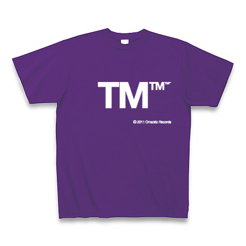TM (White)｜Tシャツ Pure Color Print｜パープル