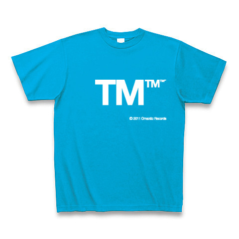 TM (White)｜Tシャツ Pure Color Print｜ターコイズ