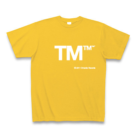 TM (White)｜Tシャツ Pure Color Print｜ゴールドイエロー