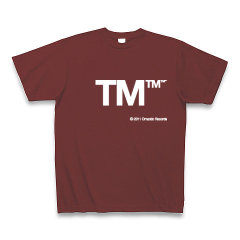 TM (White)｜Tシャツ Pure Color Print｜バーガンディ