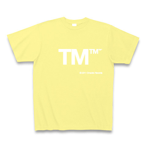TM (White)｜Tシャツ Pure Color Print｜ライトイエロー