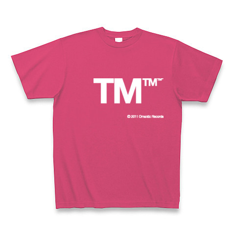 TM (White)｜Tシャツ Pure Color Print｜ホットピンク