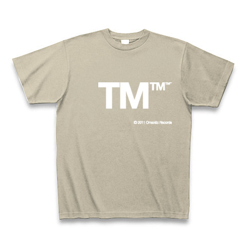 TM (White)｜Tシャツ Pure Color Print｜シルバーグレー