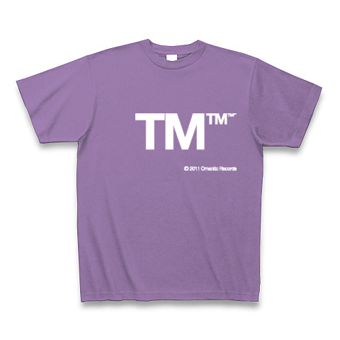 TM (White)｜Tシャツ Pure Color Print｜ライトパープル