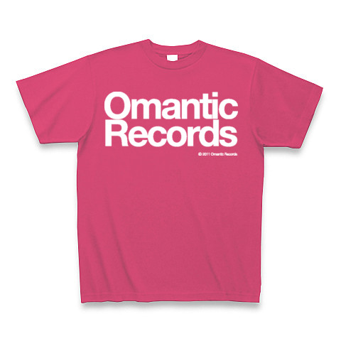 Omantic Records(W)｜Tシャツ Pure Color Print｜ホットピンク
