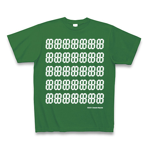 LED DEGITAL12seg7*5｜Tシャツ Pure Color Print｜グリーン