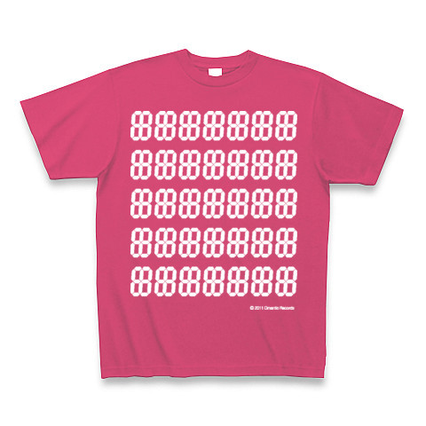 LED DEGITAL12seg7*5｜Tシャツ Pure Color Print｜ホットピンク