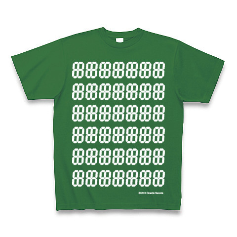 LED DEGITAL12seg7*6｜Tシャツ Pure Color Print｜グリーン