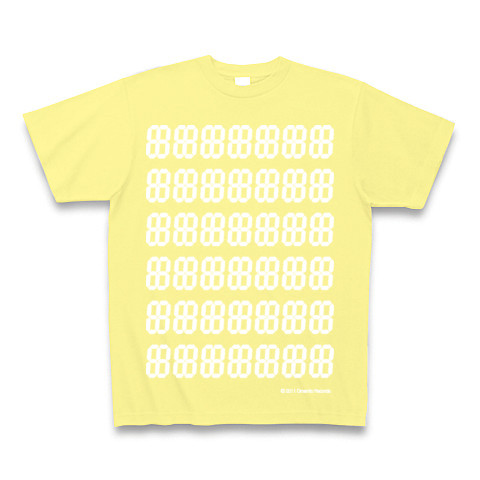 LED DEGITAL12seg7*6｜Tシャツ Pure Color Print｜ライトイエロー