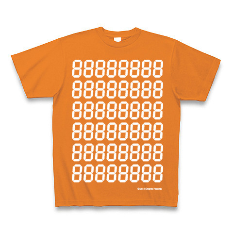 LED DEGITAL7seg7*6｜Tシャツ Pure Color Print｜オレンジ