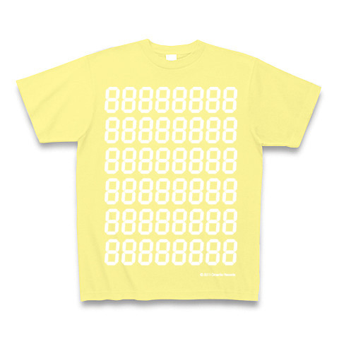 LED DEGITAL7seg7*6｜Tシャツ Pure Color Print｜ライトイエロー