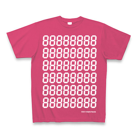 LED DEGITAL7seg7*6｜Tシャツ Pure Color Print｜ホットピンク