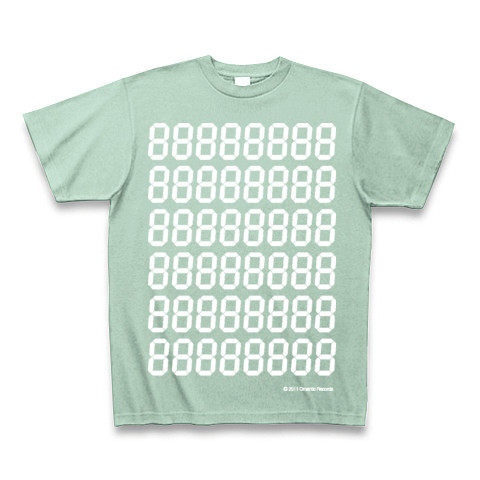 LED DEGITAL7seg7*6｜Tシャツ Pure Color Print｜アイスグリーン