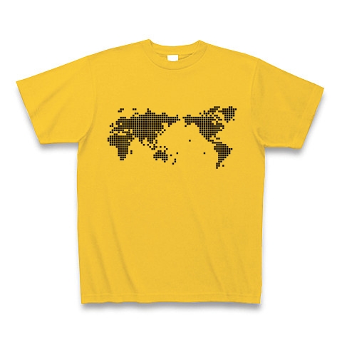 pixel world｜Tシャツ｜ゴールドイエロー