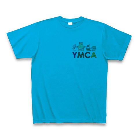 岡山YMCAキャラクターシャツ｜Tシャツ｜ターコイズ