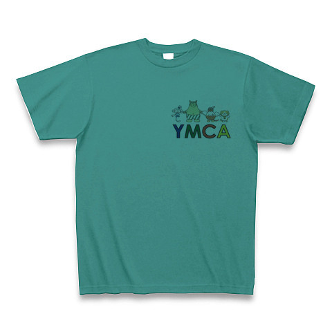 岡山YMCAキャラクターシャツ｜Tシャツ｜ピーコックグリーン